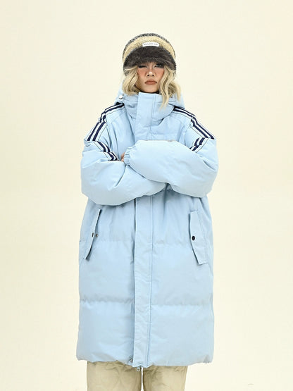 Side Stripe Hooded Puffer Coat NA6196