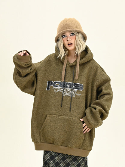 Letter Fleece Oversize Hoodie NA6302