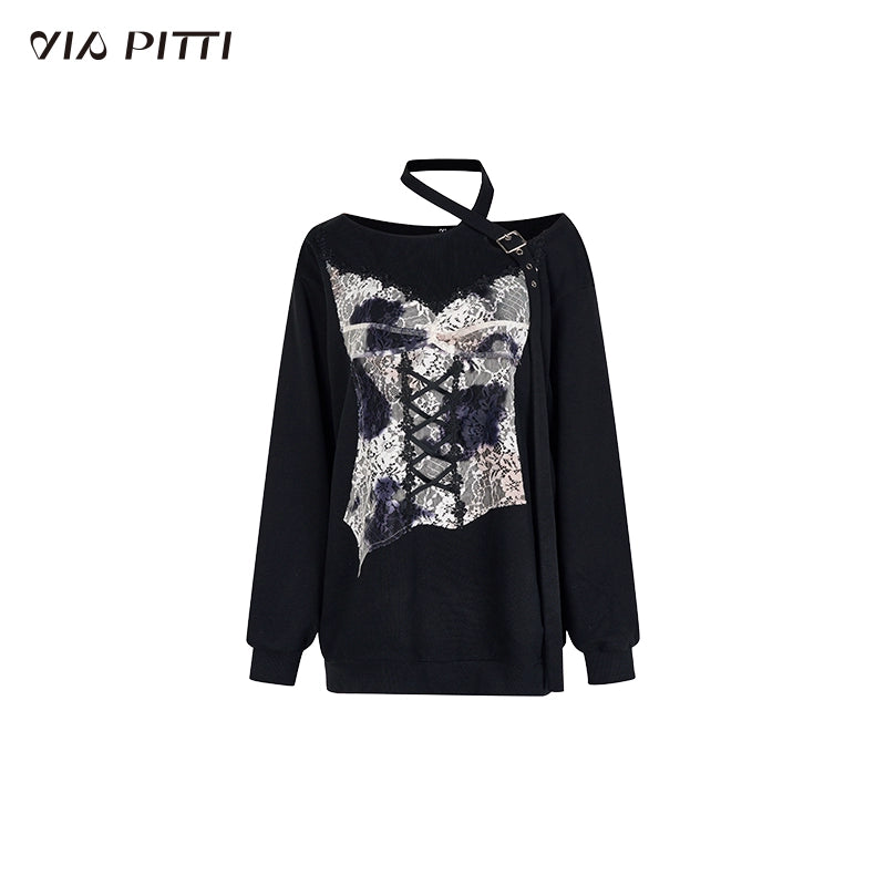 Off Shoulder Oversize Sweatshirt NA5036