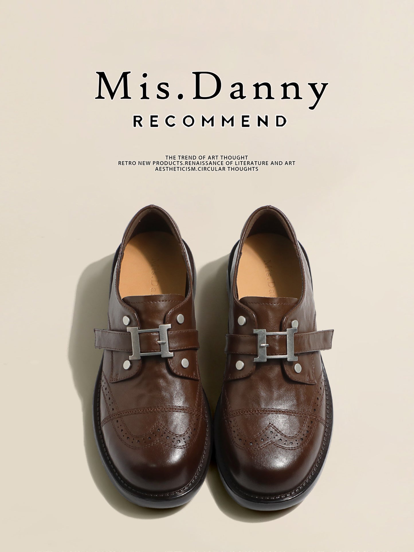 Buckle Strap PU Leather Shoes NA8703