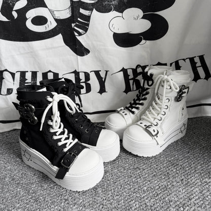 Punk Canvas Platform Sneaker Boots NA8478
