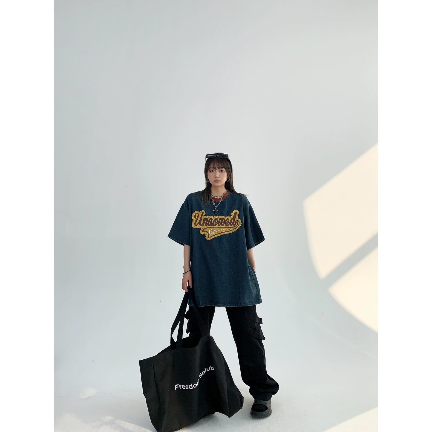 Logo Patch Oversize Short Sleeve T-Shirt NA2781