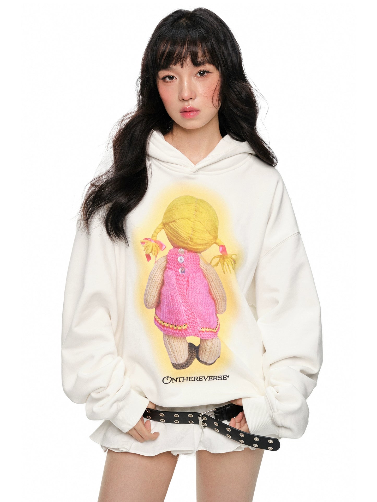 Little Girl Print Oversize Hoodie NA6060