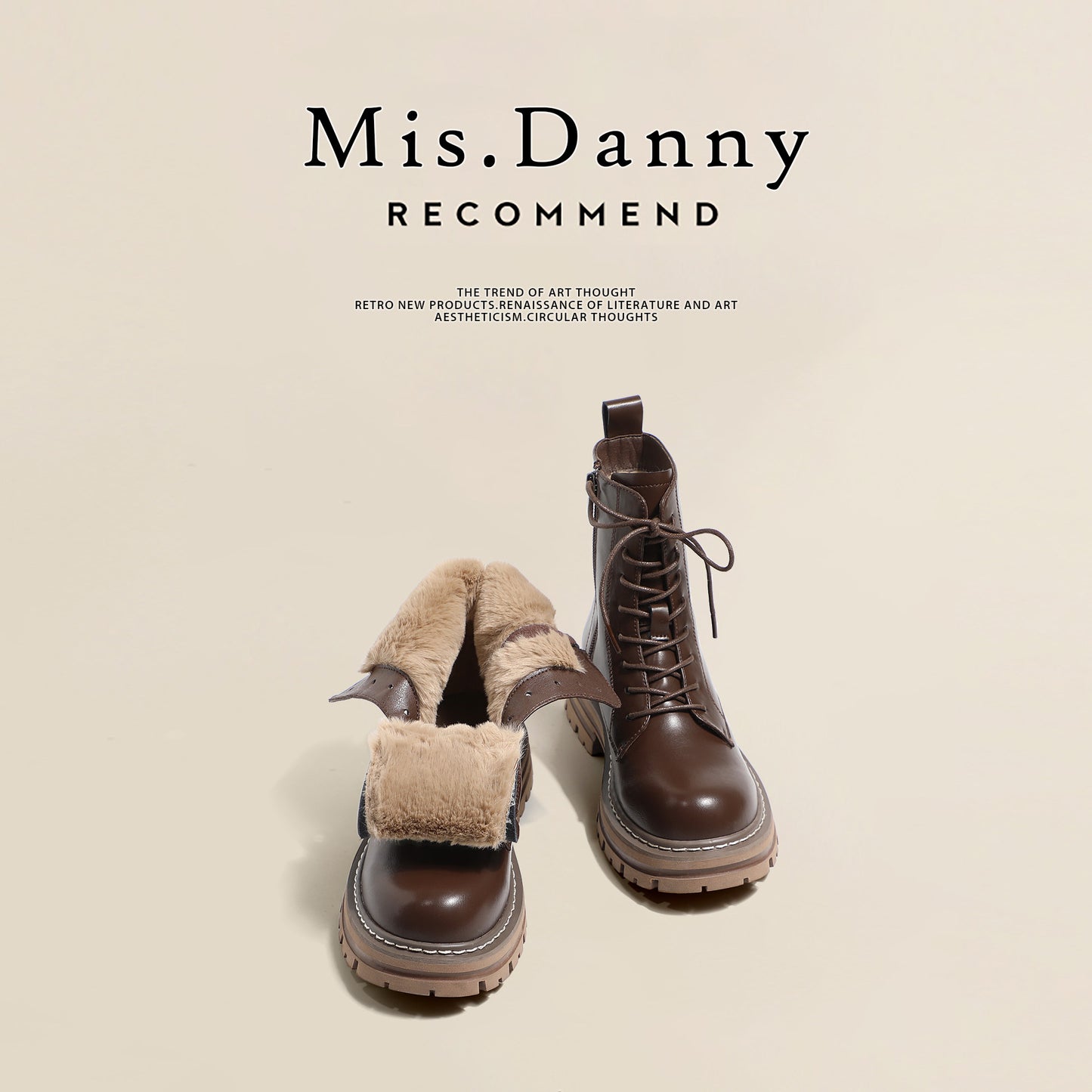 Short Thick Lining Martin Boots NA8778