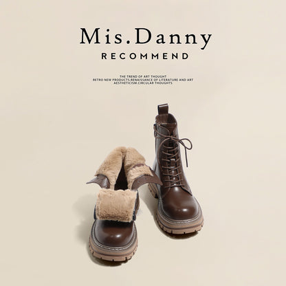 Short Thick Lining Martin Boots NA8778