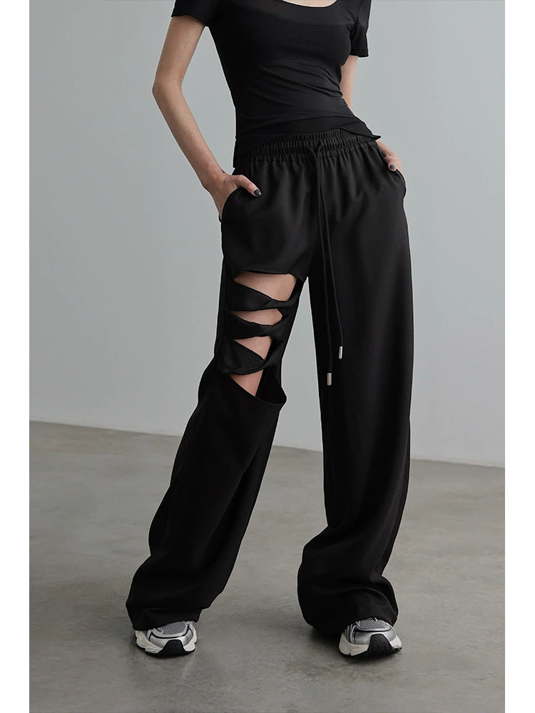 Hole Design Long Pants NA4287