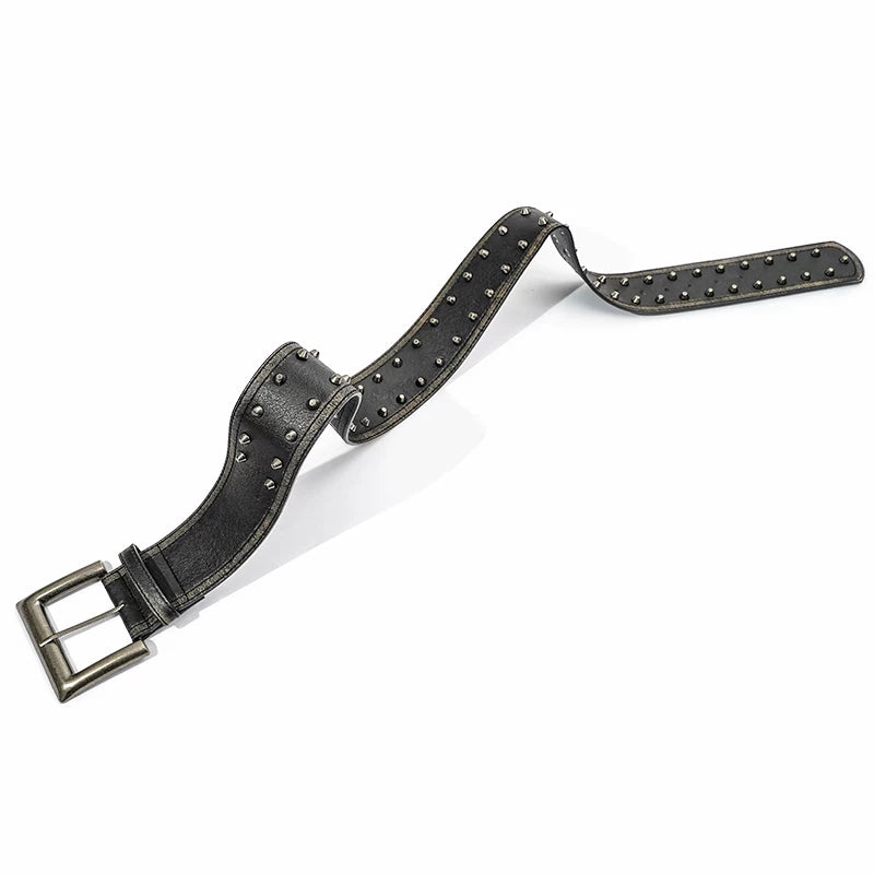 Stud Metal Buckle PU Leather Belt NA8641