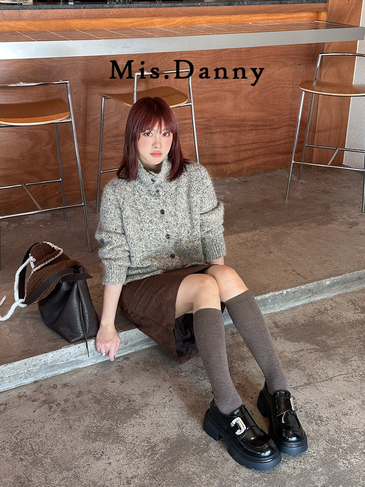 Metal Buckle Platform Thick Sole Loafers NA8736