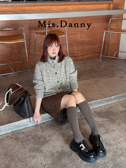 Metal Buckle Platform Thick Sole Loafers NA8736