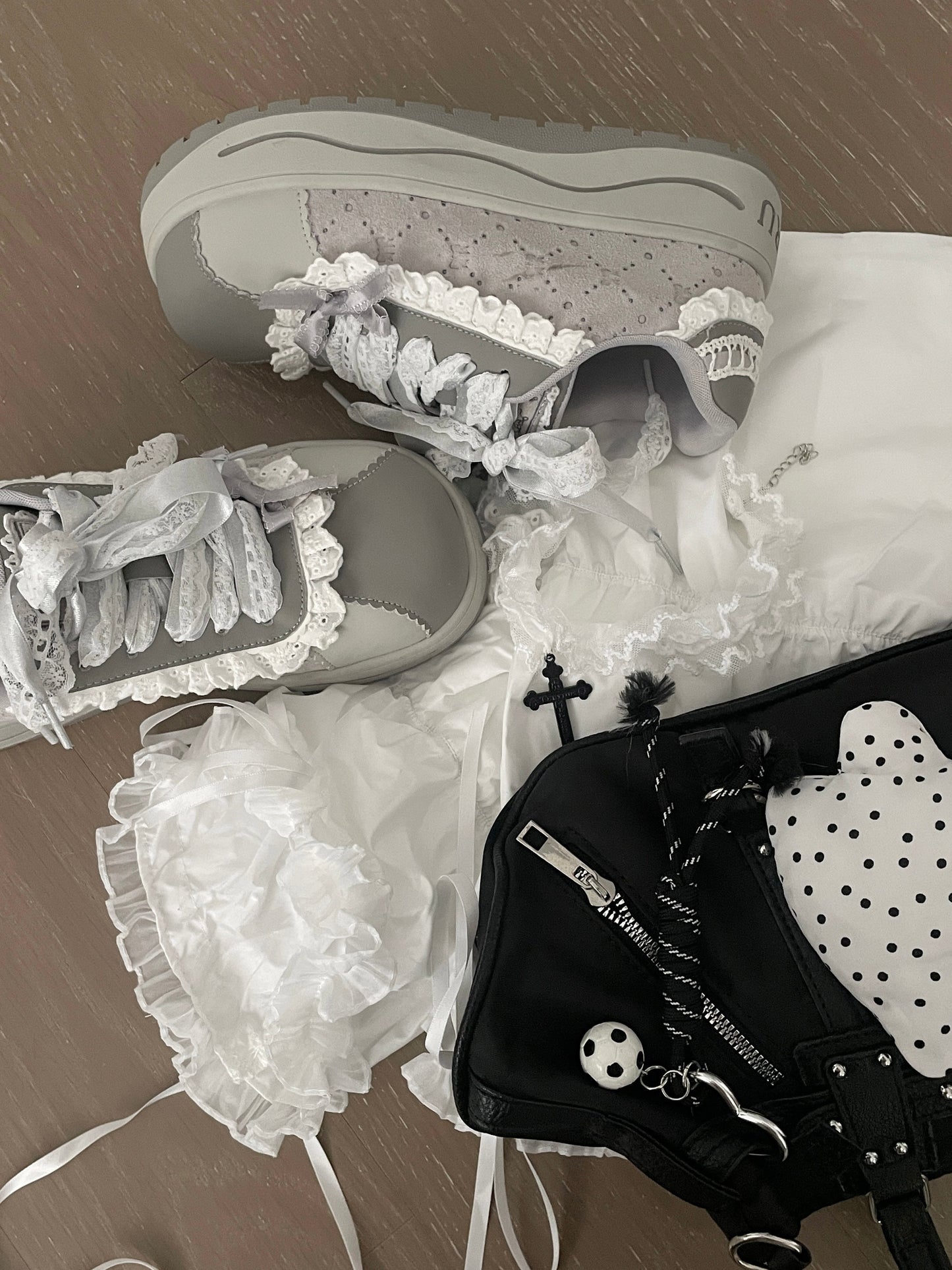 Lace Trim Platform Shoes NA8526