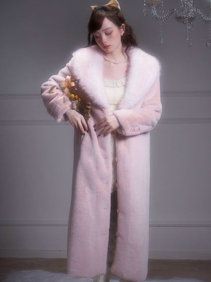 Bow Gradient Fur Collar Coat & Jacket NA5825