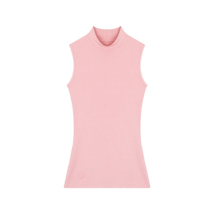 Stand Neck Sleeveless T-shirt NA3583