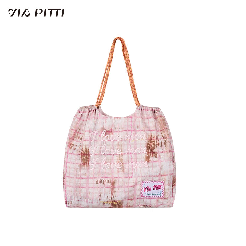 Plaid Drawstring Bag NA4888