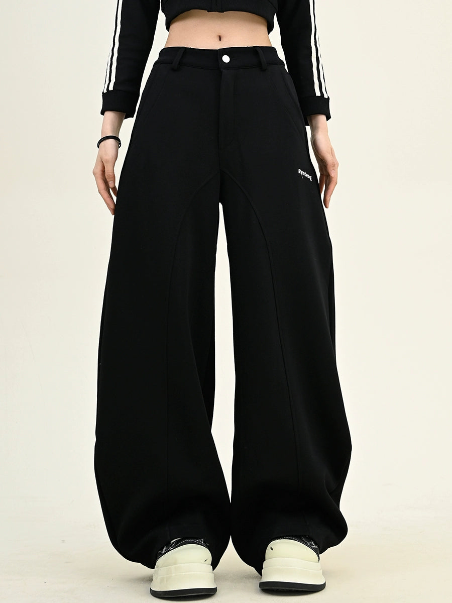 Wide-leg Curved Sweatpants NA6293