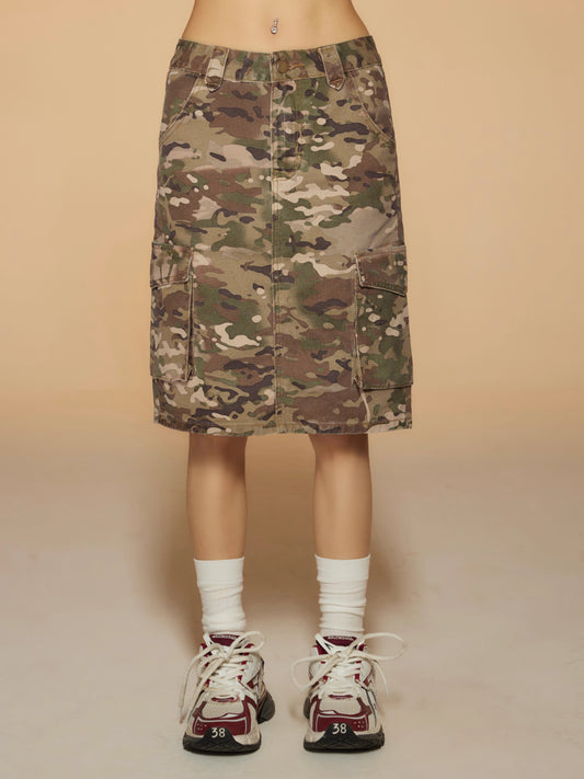 Mid Length Camouflage Skirt NA3719