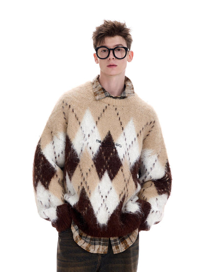 Oversize Round Neck Christmas Knit Sweater NA6100