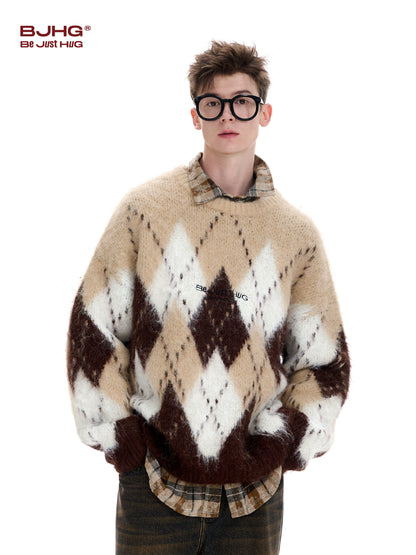 Oversize Round Neck Christmas Knit Sweater NA6100