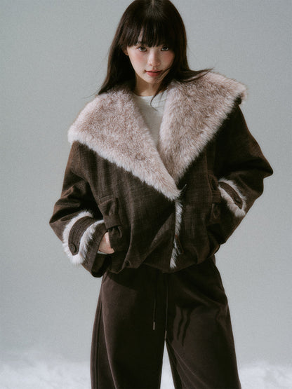 Plush Flower Bud Short Jacket NA8788