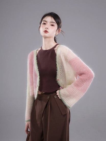 Gradient Color Knit Cardigan NA5580