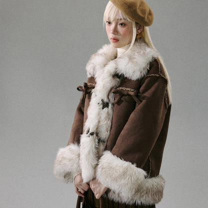 Bow Fur Thick Jacket NA8798