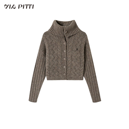 Stand Neck Knit Cardigan NA4745