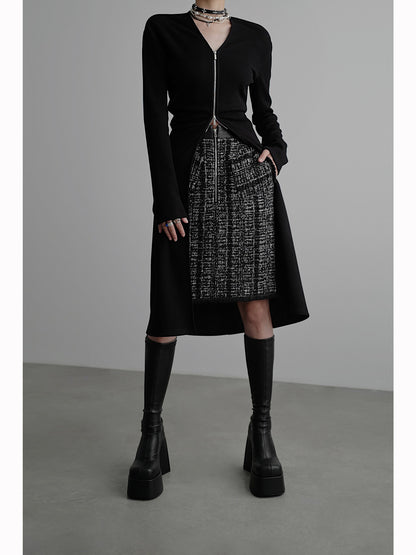 Wool Tweed Skirt NA4313-K