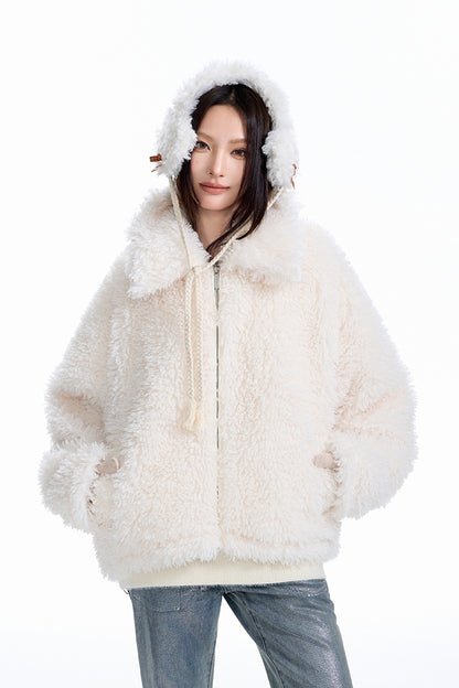 Fake Fur Fleece Oversize Jacket NA6111