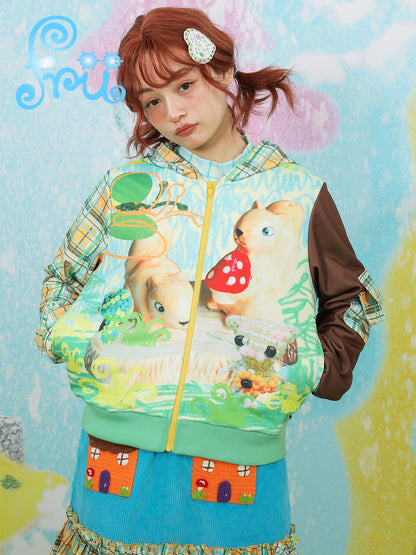 Cartoon Print Colorful Hoodie NA6585