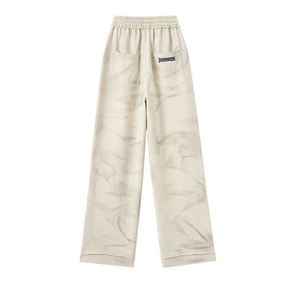 Washed Damage Oversize Zipper Hoodie & Wide Leg Pants Setup NA8913