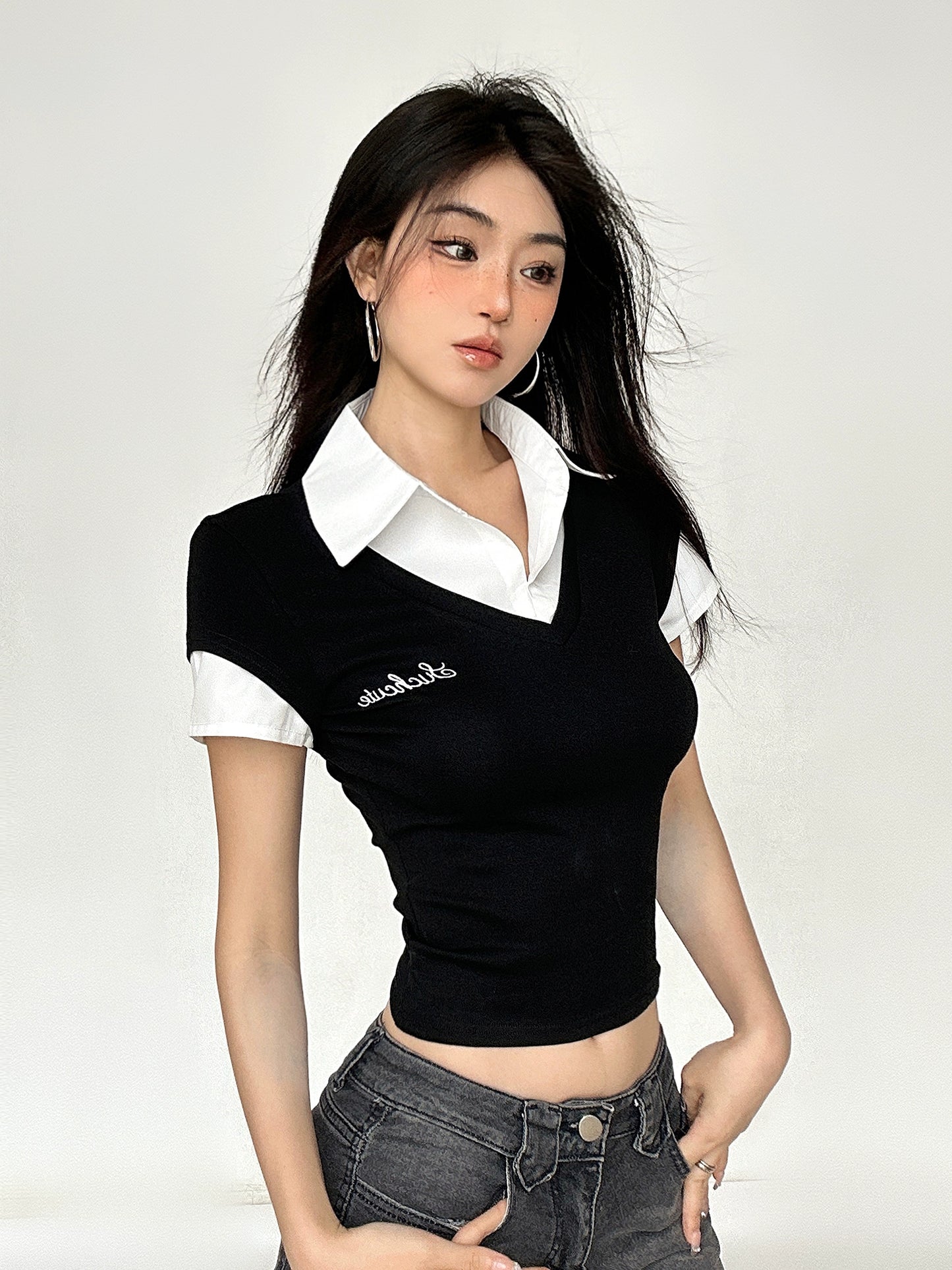 Polo Neck Short Sleeve Shirt NA4486