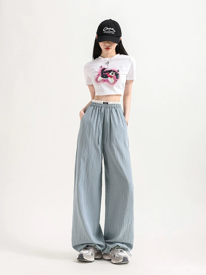 Wide-Leg Straight Long Pants NA3554