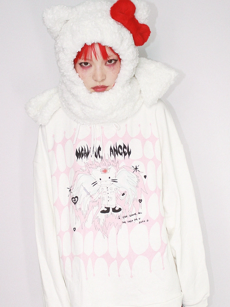 Angel Cat Design Hoodie NA6591