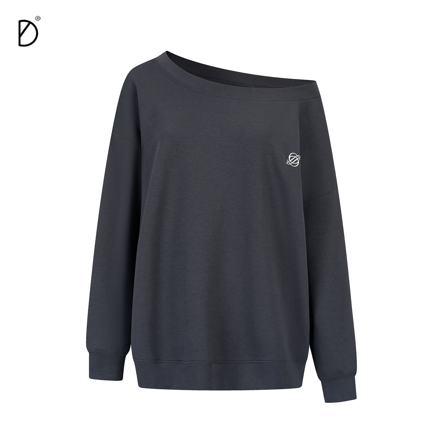 Off-Shoulder Oversize Sweatshirt & Adjustable Hem Sweatpants Setup NA8933