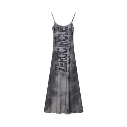 Graffiti Print Camisole Dress NA3890