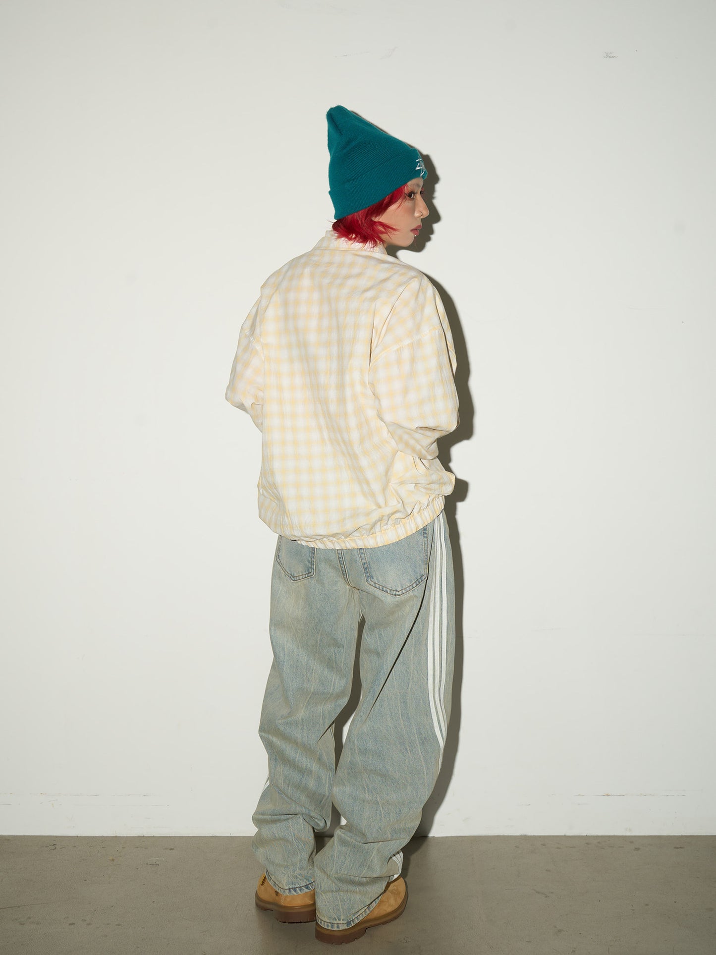 Three-Stripe Damage Denim Jeans NA9057