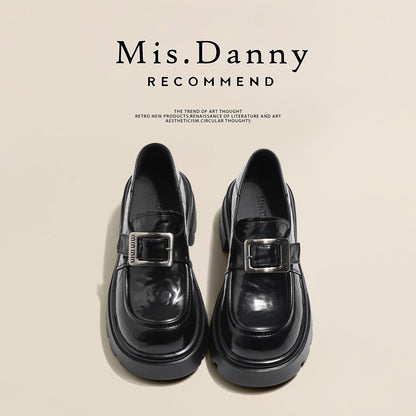 5.5cm Platform PU Leather Loafers NA8693