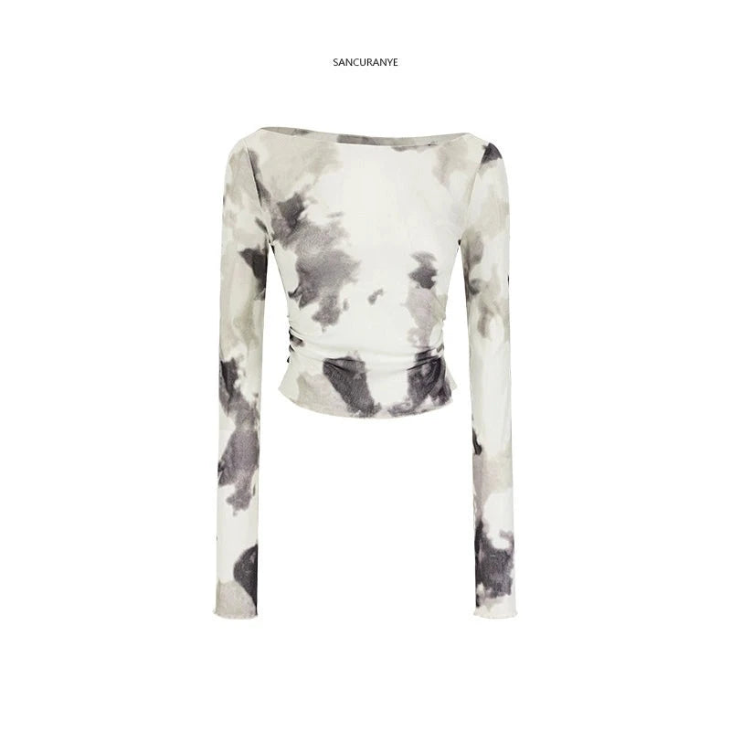 Long Sleeve Sheer Top NA4192