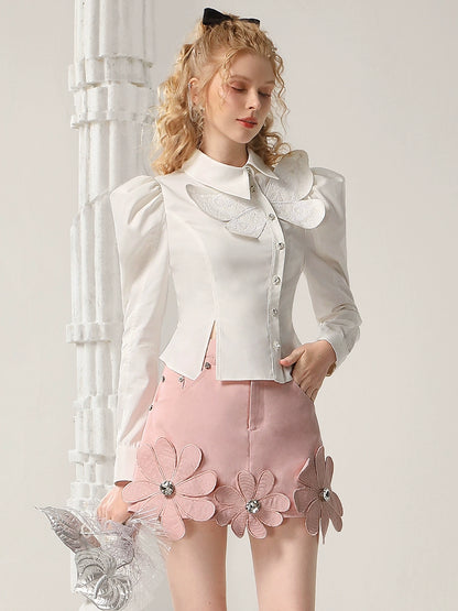 Three-dimensional Flower Short Skirt NA5480