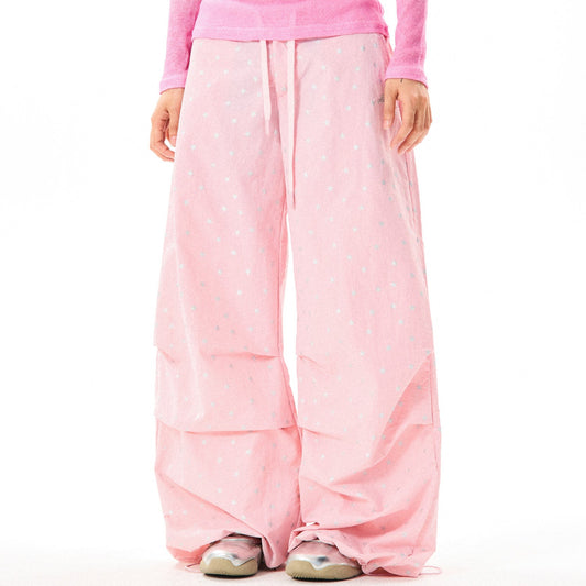 Allover Star Print Wide-Leg Pants NA9429