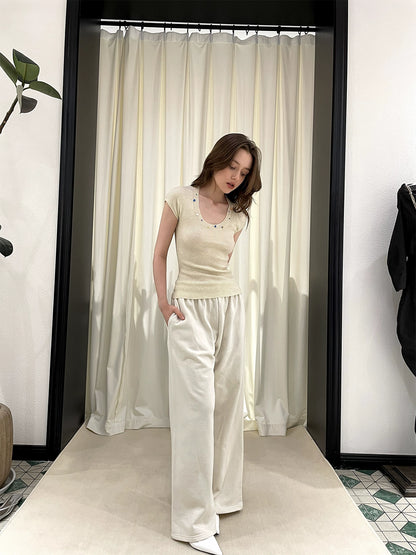 Wide-Leg Straight Versatile Pants NA5958