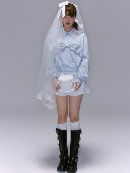 Bow Detail Long Sleeve Shirt NA8841