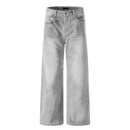 Washed Wide Leg Denim Jeans NA9205
