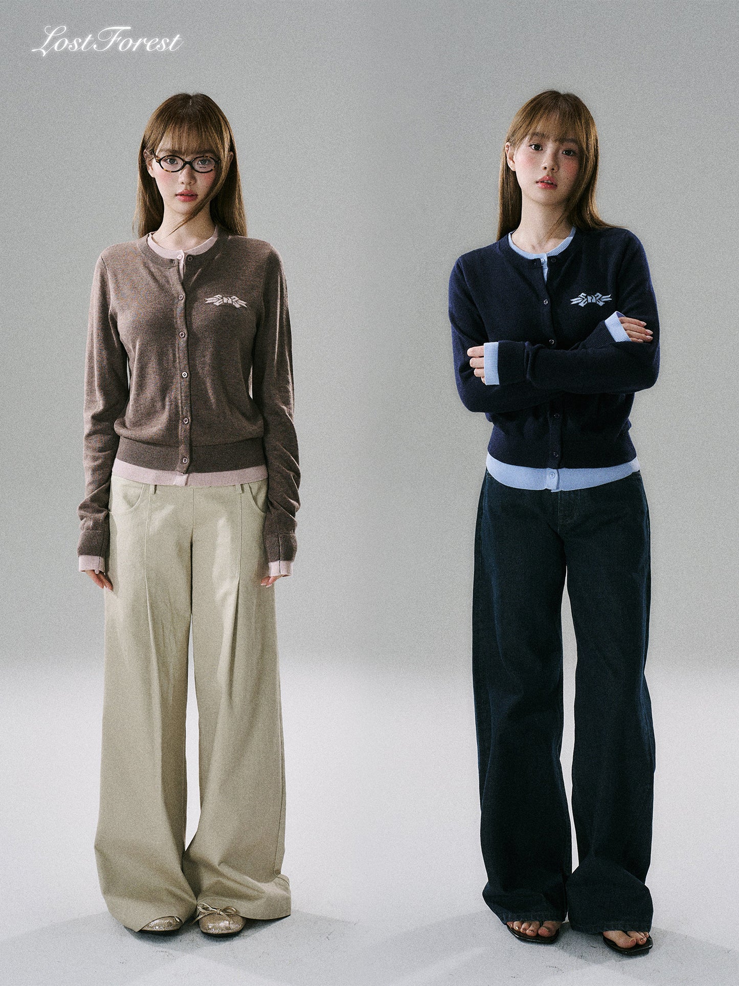 Logo Embroidery Knit Cardigan NA8836