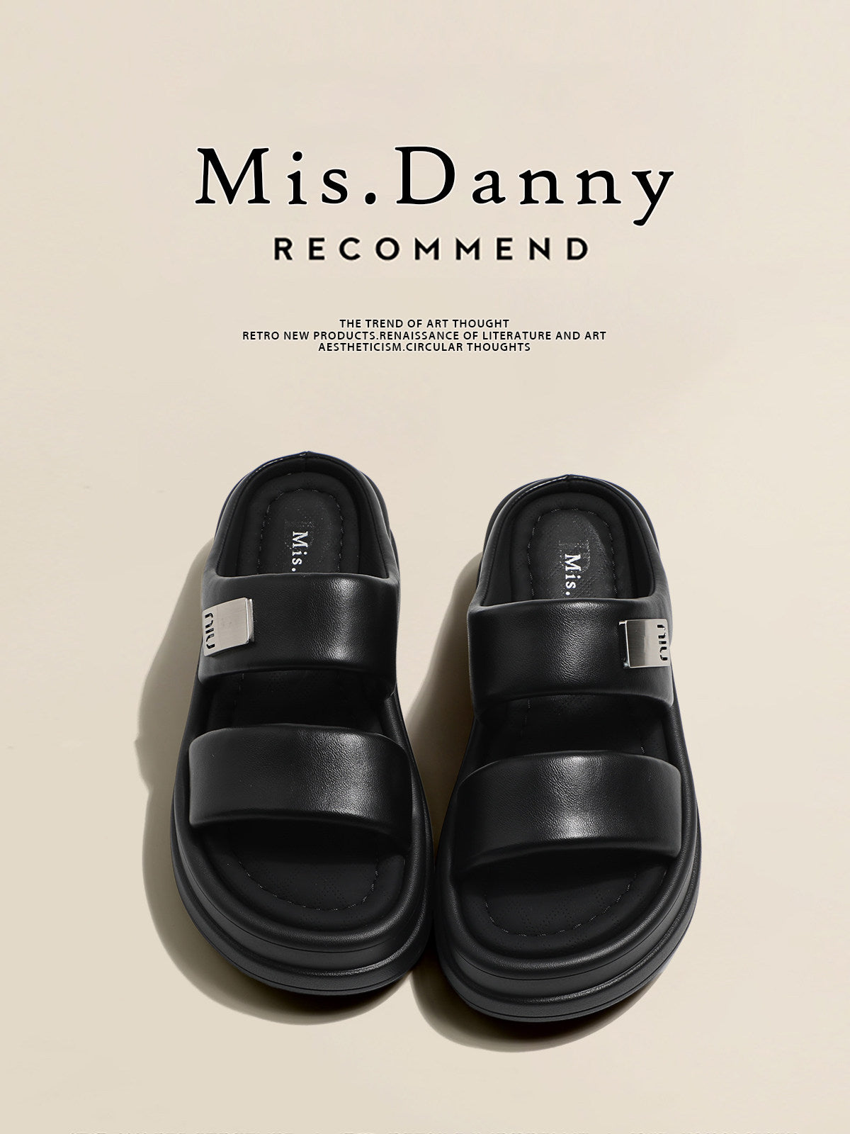 Height-Increasing 5cm Platform Super Soft Single-Strap Sandals NA8713