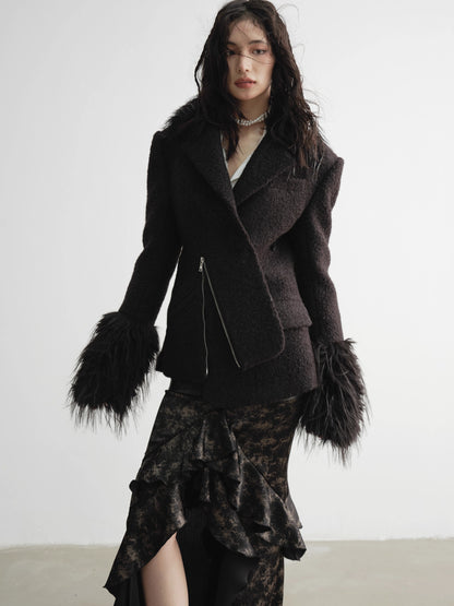 Imitation Fox Fur Patchwork Jacket NA5190