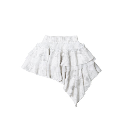 Asymmetrical Layered Ruffle Skirt NA6129