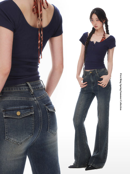 Flare Slim Denim Jeans NA4379