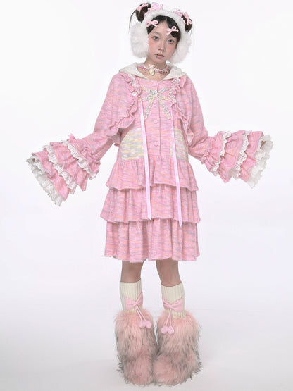 Bow Rabbit Ear Tiered Dress NA6520