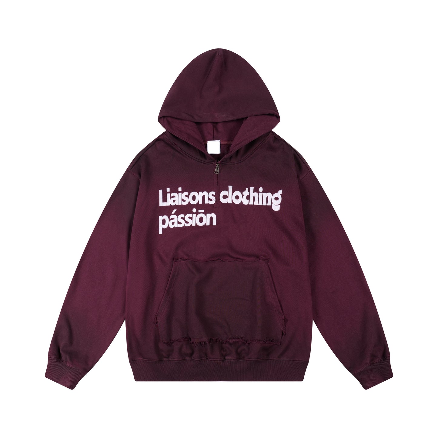 Irregular Dye Letter Print Oversize Hoodie NA9074
