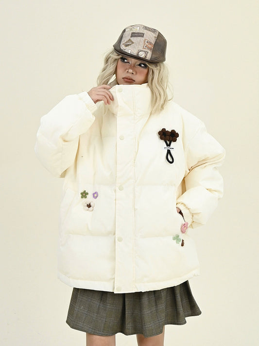 Oversize Standing Neck Puffer Jacket NA6465